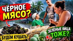 ТРОПИЧЕСКИЙ ДОЖДЬ, ЗАТОПИЛ ХУТОР! КУШАЕМ ЧЁРНОЕ МЯСО, И ЗЕЛЁНЫЕ ЯЙЦА ПРАЗДНУЯ ДЕНЬ РОЖДЕНИЯ/ ДЕРЕВНЯ
