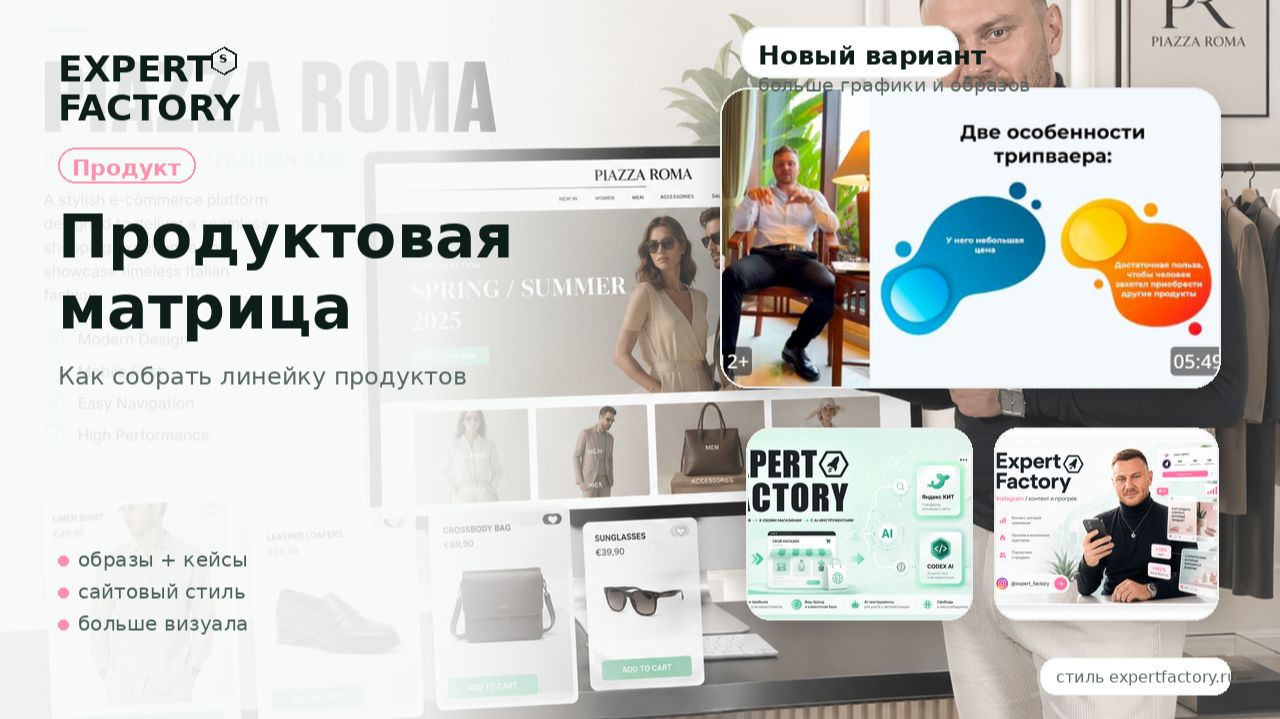 Продуктовая матрица | Expert Factory | Наумов Тимур