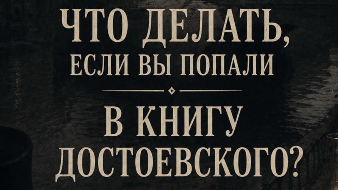 Что делать, если вы случайно попали в роман Достоевского.