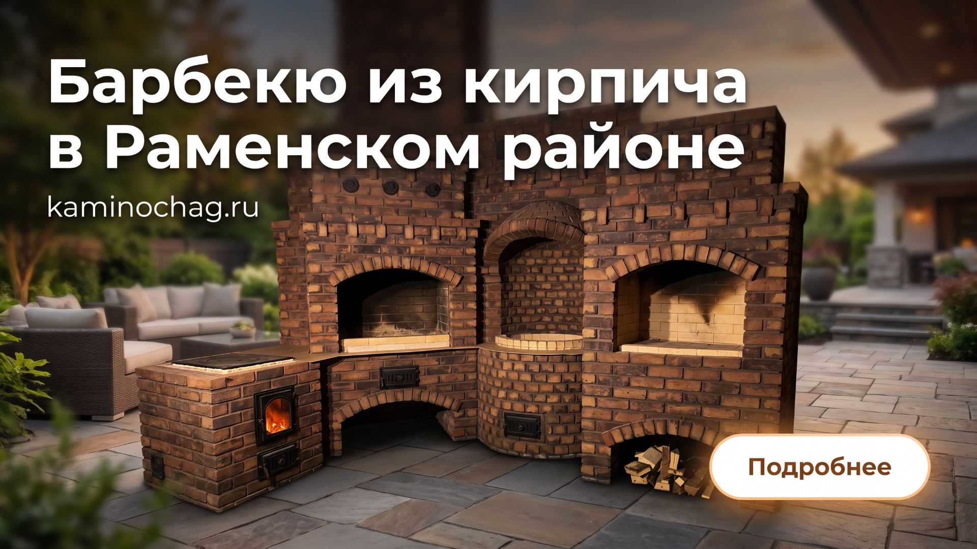 Барбекю из кирпича в Раменском районе