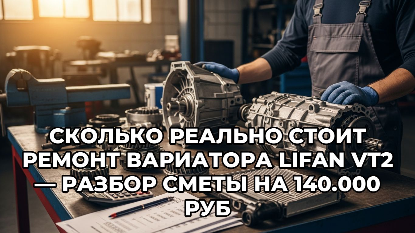 Ремонт вариатора Lifan VT2: разбор сметы на 140.000 рублей по пунктам