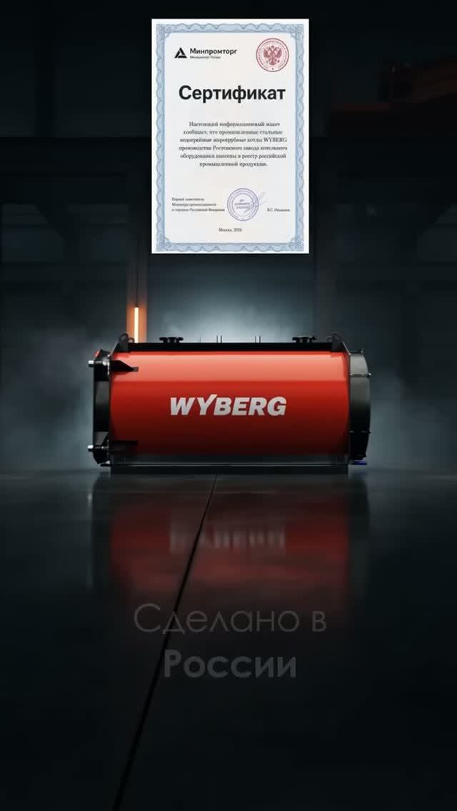 Котлы WYBERG официально внесены в Реестр российской промышленной продукции!