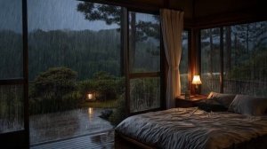 СИЛЬНЫЙ ЛИВЕНЬ ЗА ОКНОМ НОЧЬЮ 🌧️ ШУМ ДОЖДЯ ДЛЯ СНА, ОТДЫХА И РАССЛАБЛЕНИЯ