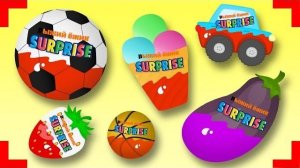 Surprise Eggs for kids Masha and the Bear Police car Fire engine Cartoon for children