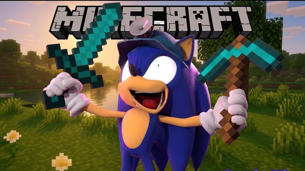 Соник играет в MINECRAFT (Прошел)
