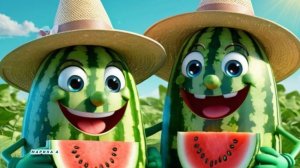 С днём арбуза. Красивая музыкальная открытка.