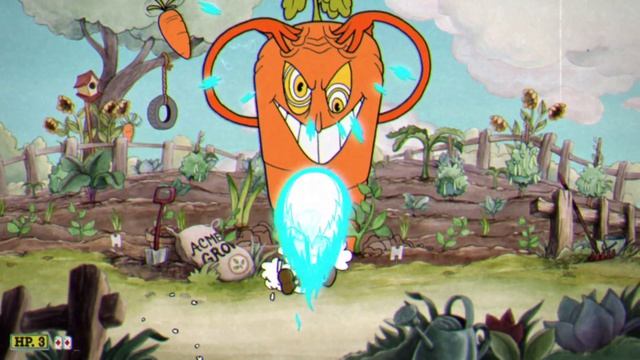 Злые овощи в Cuphead