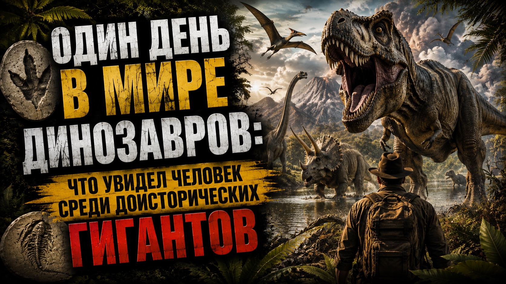 ОДИН ДЕНЬ В МИРЕ ДИНОЗАВРОВ: Что Увидел Человек Среди Доисторических Гигантов | Документальный Фильм