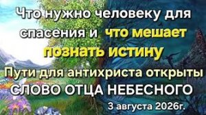 Отец Небесный: что нужно человеку для спасения, что мешает познать истину, пути антихристу открыты