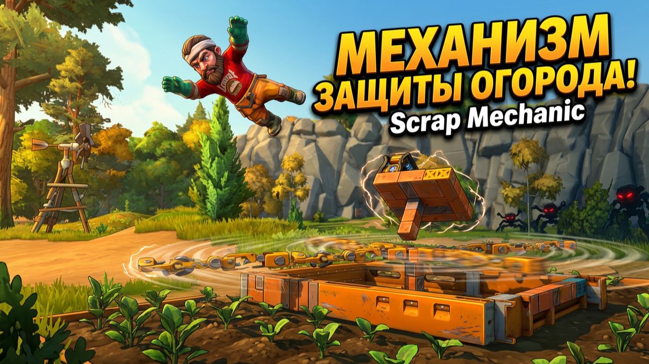 МЕХАНИЗМ ЗАЩИТЫ ОГОРОДА ОТ СЕНАБОТОВ! Scrap Mechanic