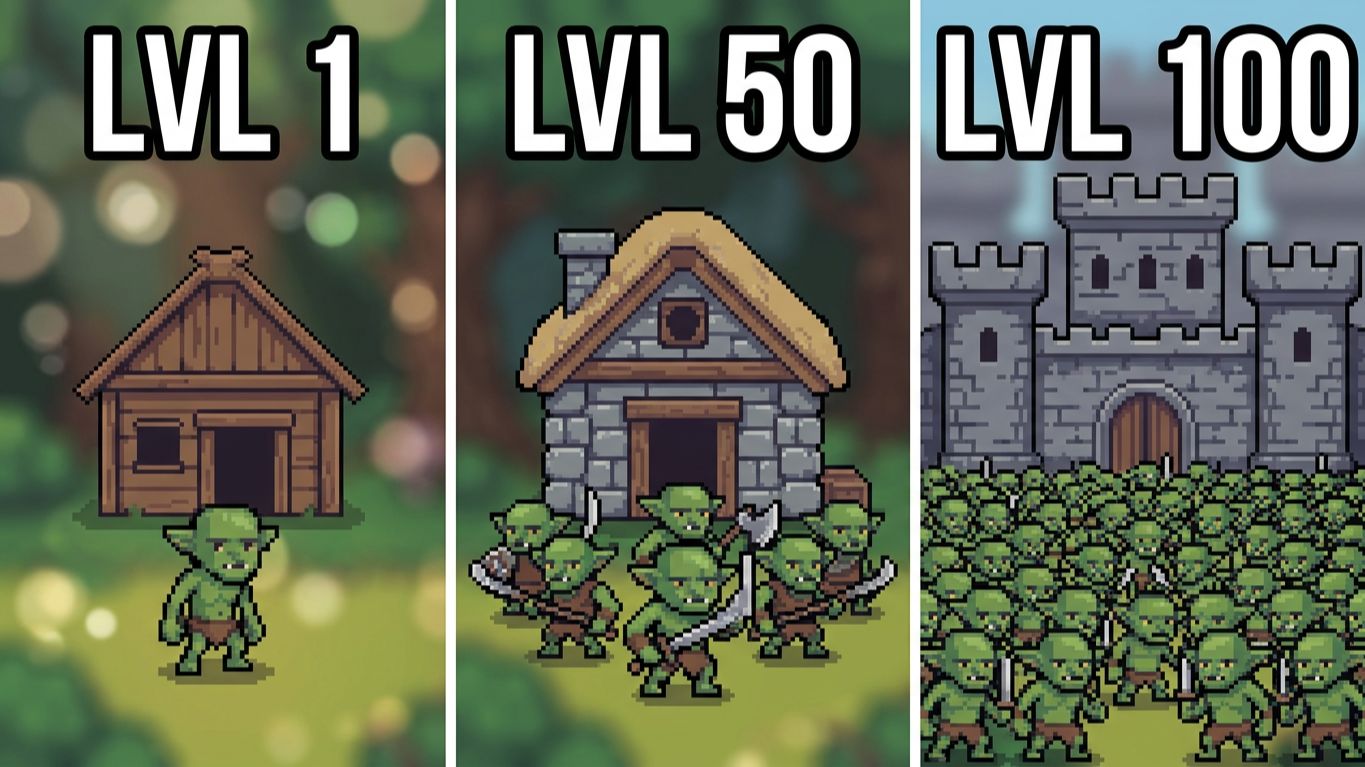 Goblins Can Conquer: строю империю с кучки гоблинов — от хижины до покорения мира.
