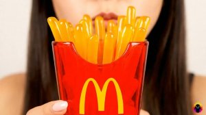 Стеклянная картошка фри и фастфуд AI ASMR Mukbang Eating (на удивление удовлетворительно)