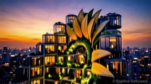 Параметрическая бионика: Высотные отели-подсолнухи по системе Фибоначчи 🌻🏙️