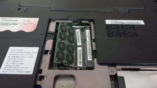 Замена оперативной памяти в ноутбуке Lenovo B560