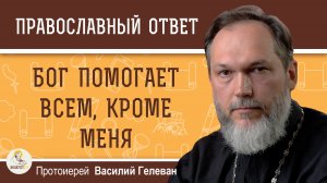 Бог помогает всем, кроме меня. Я в отчаянии.  Протоиерей Василий Гелеван