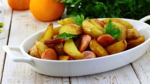 Простой и душевный ужин 🔥 Рецепт вкусного ужина за 40 минут! Жареная картошка с сосисками