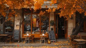 ОСЕННИЙ ДЖАЗ У УЮТНОГО КАФЕ 🍂☕ СПОКОЙНАЯ МУЗЫКА ДЛЯ ОТДЫХА И УЮТА