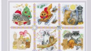 Вышивка крестиком от Риолис «Кошачий календарь» 16