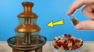 Что если бросить в Шоколадный фонтан желейные конфеты Кола