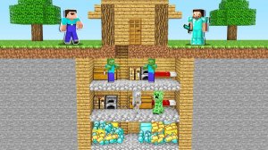 НУБ И ПРО НАШЛИ ДОМ С КЛАДОМ В МАЙНКРАФТ ! НУБИК ПРОТИВ ТРОЛЛИНГ ЛОВУШКА MINECRAFT Дак Плей