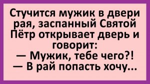 Стучится мужик в двери рая, заспанный Святой Пётр открывает дверь... | Анекдоты смешные | Юмор