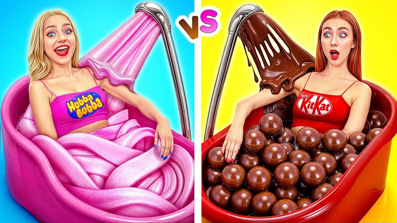 Жевательная Резинка Vs Шоколадная Еда Челлендж # Удивительные Кухонные Рецепты от Multi DO Challeng