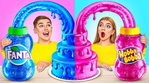 Розовое vs Синее Украшение Торта Челлендж # Смешные Моменты с Multi DO Challenge