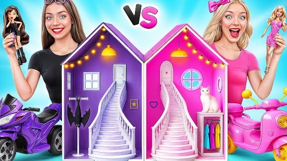 Строим Удивительный Кукольный Домик Барби vs Братц Челлендж  Война Пранков