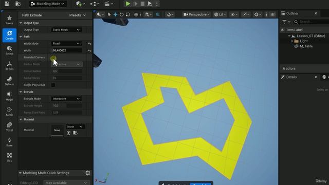 7. Create Extruded Meshes