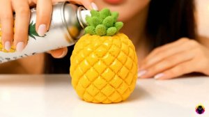 Баллончик с губкой и фруктами Mukbang AI ASMR (на удивление удовлетворительно)