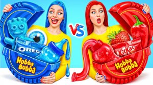 Красная еда vs Синяя еда Челлендж # Смешные Cитуации с Multi DO Challenge