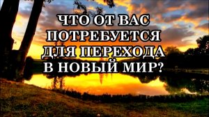 ЧТО ОТ ВАС ПОТРЕБУЕТСЯ ДЛЯ ПЕРЕХОДА В НОВЫЙ МИР? Послание Светлых Сил