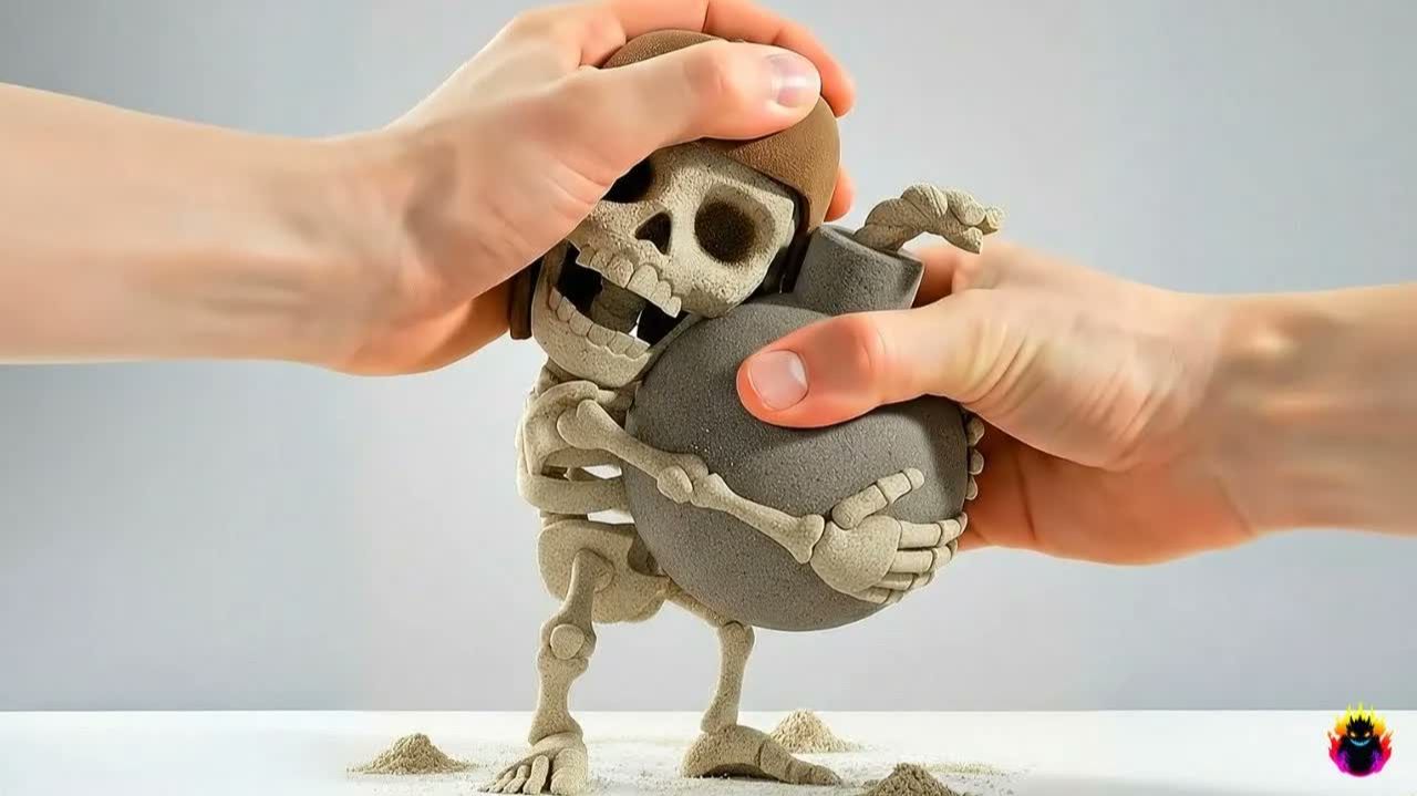 Создание персонажей Clash Royale из песка (удовлетворение AI ASMR)