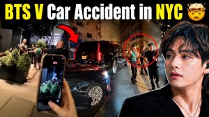Авария с участием Ви из BTS в Нью-Йорке 🤯 Тэхён направился в отель после ДТП на дороге😭