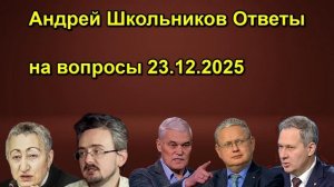 Андрей Школьников Ответы на вопросы