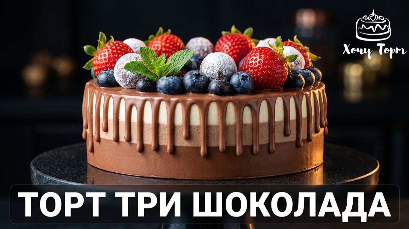 🍫 Торт ТРИ ШОКОЛАДА 🎂 Легендарный муссовый торт, от которого невозможно оторваться! 💫