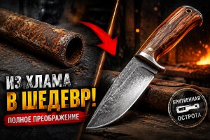 Из ржавой трубы в острый нож: полная реставрация