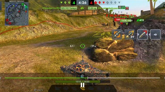 Tanks Blitz. KPABOTRON. Т-22. Мансю вокруг камня.