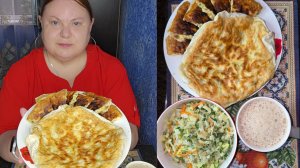 Пирог-Лаваш  и салат 🫔 Рубрика Готовим вместе 👩🍳  Мукбанг 🌯 Еда