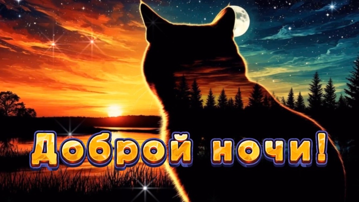 Доброй ночи! Пожелания доброй ночи, музыкальная открытка