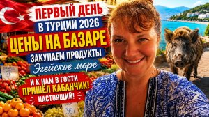 Первый день в Турции 2026. Цены на базаре, кристально чистое Эгейское море и наши покупки