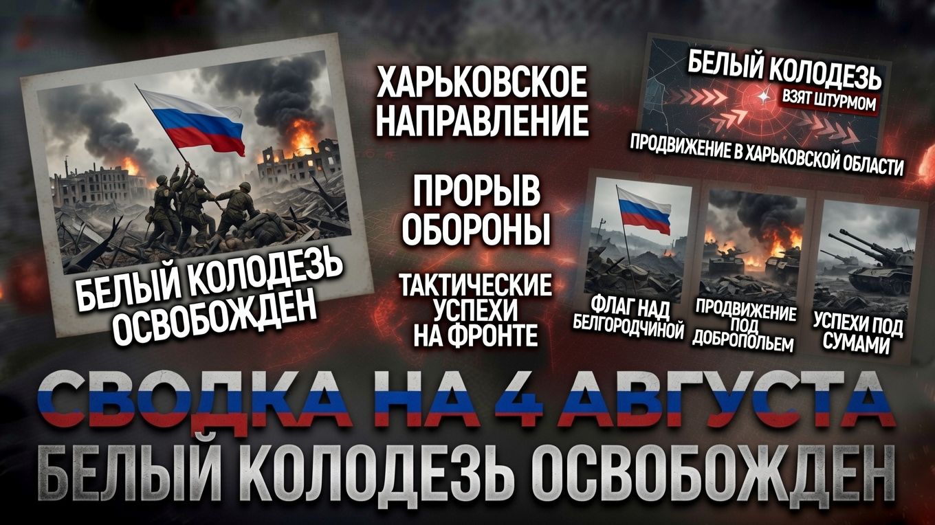СВОДКА БОЕВЫХ ДЕЙСТВИЙ НА 4 АВГУСТА, КАРТА СВО СЕГОДНЯ, НОВОСТИ , СВО НА УКРАИНЕ 2026 ЮРИЙ ПОДОЛЯКА