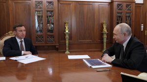 Владимир Путин с генеральным директором компании «Алроса» Павлом Маринычевым, Кремль, 4 августа 2026