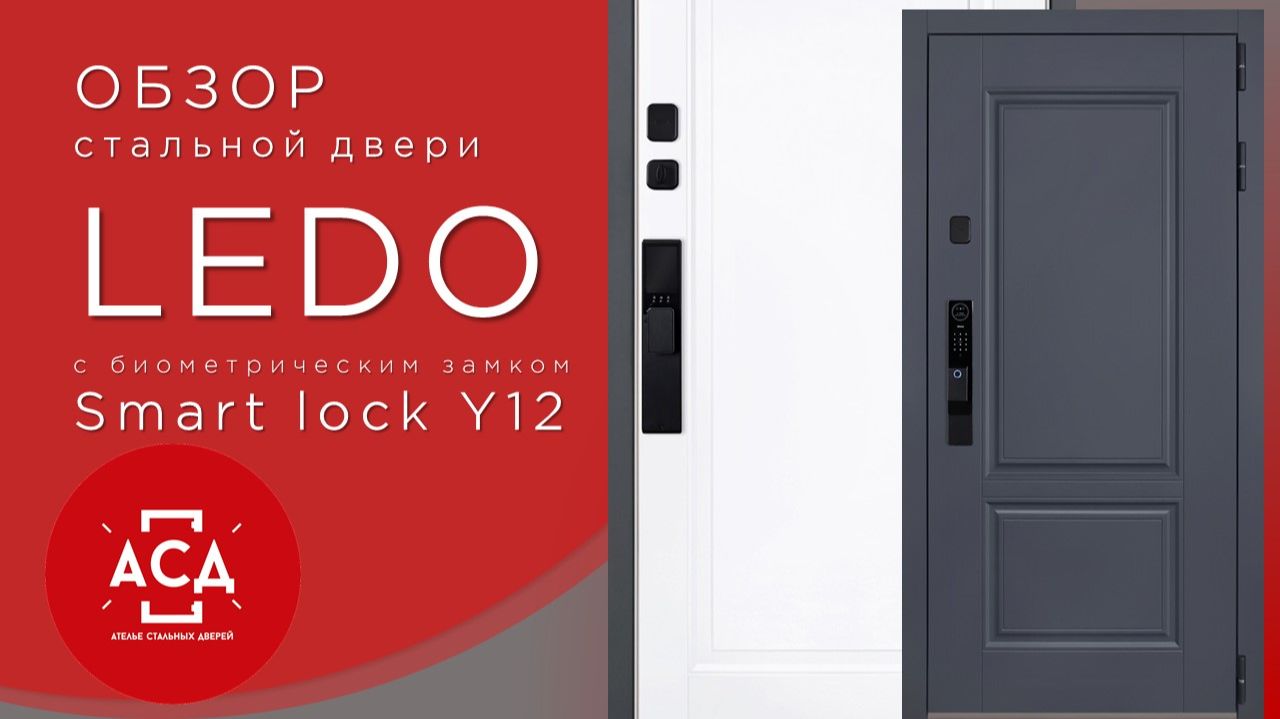 Стальная дверь Ledo (биометрический замок Smart Lock Y12)