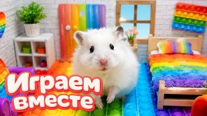 Хомячок проходит лабиринт - ПОПИТ тюрьма для хомяка! Приключения хомяка для детей