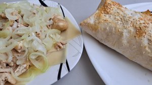 Готовлю на ужин яблочный штрудель из лаваша и бешпармак.