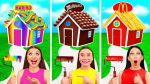 Домики Одного Цвета Сладости vs Шоколад vs Фастфуд | Смешные Моменты от GoFun Challenge