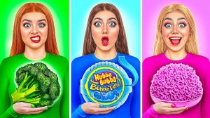 24 Часа Едим Еду Одного Цвета Челлендж # Эпичная Битва с Едой от Multi DO Challenge
