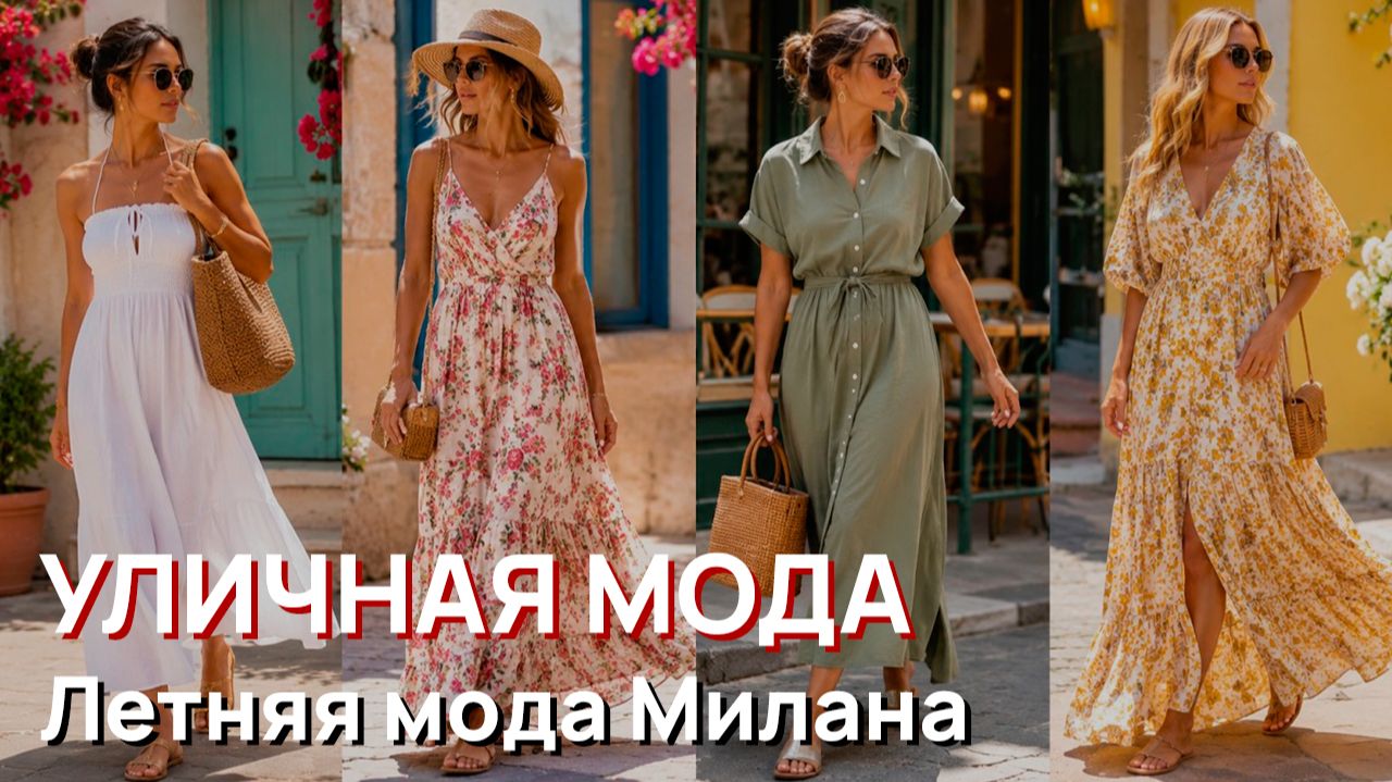 Уличная мода - Летняя мода Милана. Шикарные наряды и роскошный уличный стиль 2026