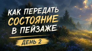 Как передать состояние в пейзаже: техника сухой кисти маслом | День 2